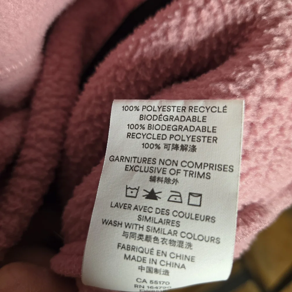 Frank & Oak Pink Half-Zip Fleece Pullover Medium - Picture 9 of 9